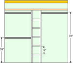 closet organizer plans with center shelves